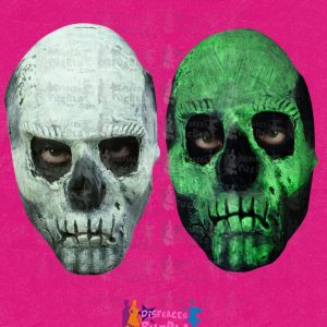 Glow in the Dark Skull Parka Careta Deluxe Látex