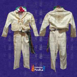 Charro Bordado Hueso-Oro Talla 8 -Venta-