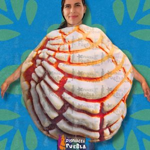 Pan Concha Blanca Disfraz Tela