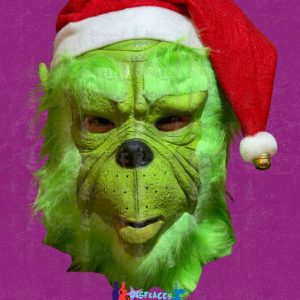 Grinch con Gorro Máscara Látex -Venta-