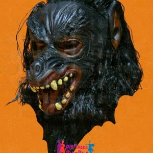 Lobo Trompudo Negro Máscara Látex