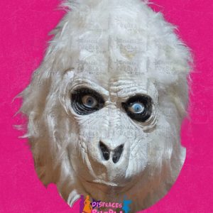 Mono Gorila Peluche Blanco Máscara Látex -Venta-