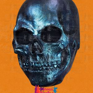 Parka Skull Metalic Blue Máscara Delux Látex