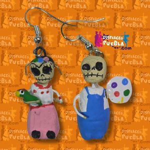 Aretes Barro Frida y Diego
