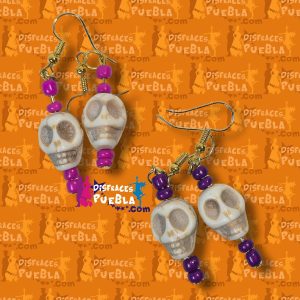 Aretes Cráneo Piedra 1XGr