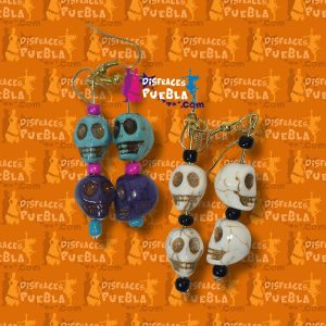 Aretes Cráneo Piedra 2 Gr