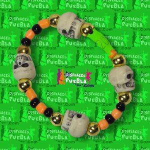 Pulsera Cráneo Blanca Chica