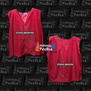 Chaleco Lentejuela Color Rojo para Adulto